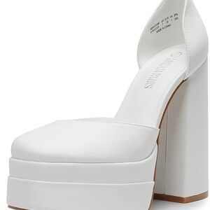 White Platform Heels